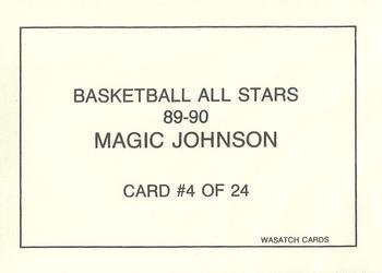 1989-90 Wasatch Basketball All-Stars #4 Magic Johnson Back