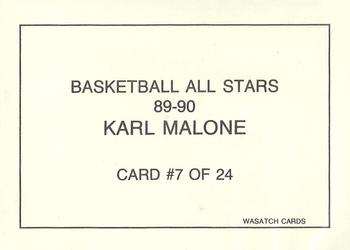 1989-90 Wasatch Basketball All-Stars #7 Karl Malone Back