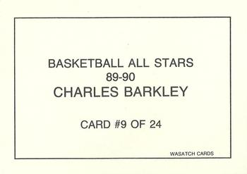 1989-90 Wasatch Basketball All-Stars #9 Charles Barkley Back
