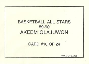 1989-90 Wasatch Basketball All-Stars #10 Akeem Olajuwon Back