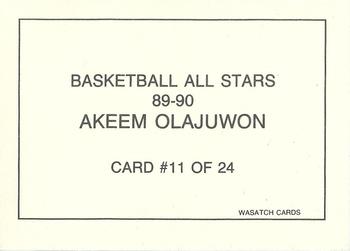 1989-90 Wasatch Basketball All-Stars #11 Akeem Olajuwon Back