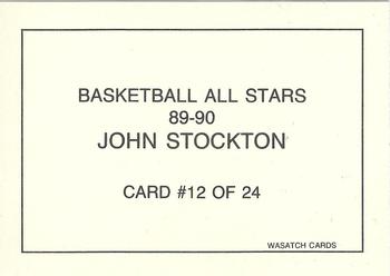 1989-90 Wasatch Basketball All-Stars #12 John Stockton Back