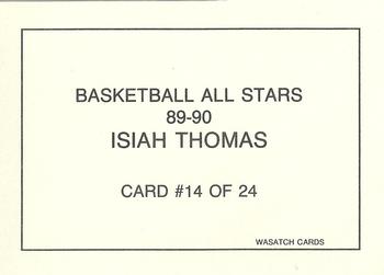 1989-90 Wasatch Basketball All-Stars #14 Isiah Thomas Back