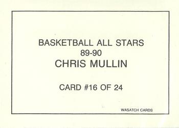 1989-90 Wasatch Basketball All-Stars #16 Chris Mullin Back