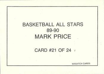 1989-90 Wasatch Basketball All-Stars #21 Mark Price Back