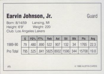 1990 Austin Cards NBA Paintings (unlicensed) #3 Magic Johnson Back