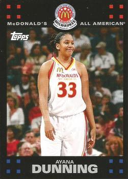 2008 Topps McDonald's All-American Game #AD Ayana Dunning Front