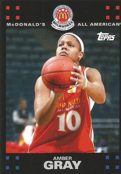 2008 Topps McDonald's All-American Game #AG Amber Gray Front