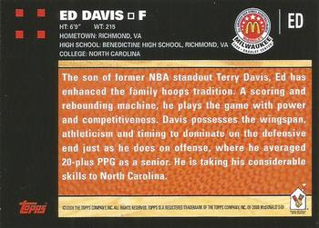 2008 Topps McDonald's All-American Game #ED Ed Davis Back