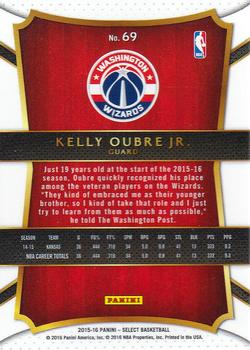 2015-16 Panini Select #69 Kelly Oubre Jr. Back