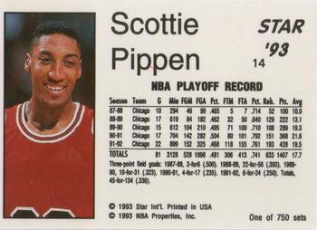 1993 Star Platinum #14 Scottie Pippen Back
