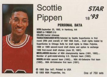 1993 Star Platinum #18 Scottie Pippen Back