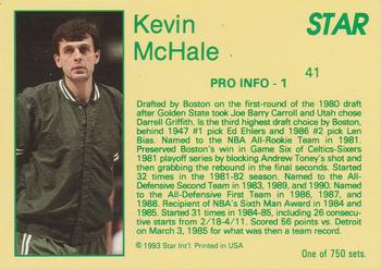 1993 Star Platinum #41 Kevin McHale Back