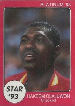 1993 Star Platinum #46 Hakeem Olajuwon Front