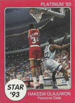 1993 Star Platinum #54 Hakeem Olajuwon Front