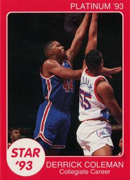 1993 Star Platinum #79 Derrick Coleman Front