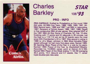 1993 Star Platinum #106 Charles Barkley Back