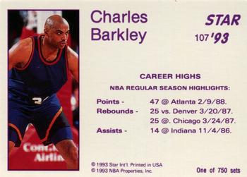 1993 Star Platinum #107 Charles Barkley Back