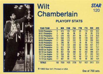 1993 Star Platinum #120 Wilt Chamberlain Back