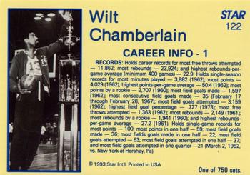 1993 Star Platinum #122 Wilt Chamberlain Back