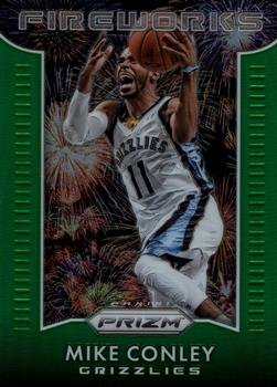 2015-16 Panini Prizm - Fireworks Green Prizms #4 Mike Conley Front
