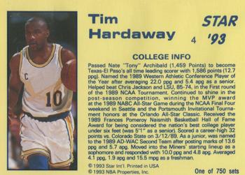 1992-93 Star Court Kings #4 Tim Hardaway Back