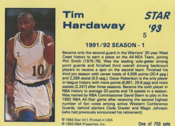 1992-93 Star Court Kings #5 Tim Hardaway Back