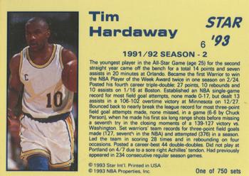 1992-93 Star Court Kings #6 Tim Hardaway Back