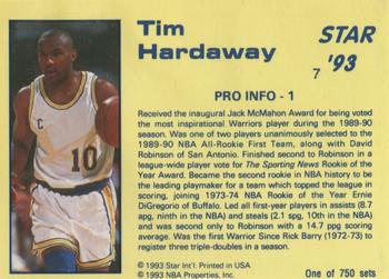 1992-93 Star Court Kings #7 Tim Hardaway Back