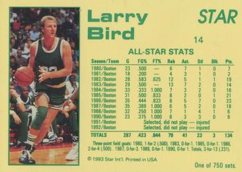 1992-93 Star Court Kings #14 Larry Bird Back