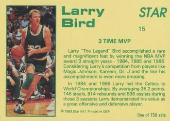 1992-93 Star Court Kings #15 Larry Bird Back
