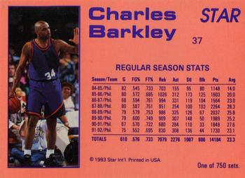 1992-93 Star Court Kings #37 Charles Barkley Back