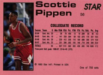 1992-93 Star Court Kings #56 Scottie Pippen Back