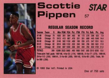 1992-93 Star Court Kings #57 Scottie Pippen Back