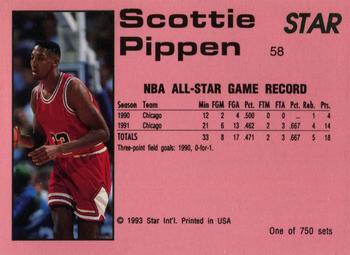 1992-93 Star Court Kings #58 Scottie Pippen Back