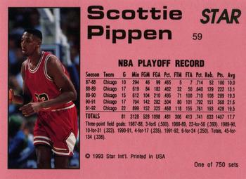 1992-93 Star Court Kings #59 Scottie Pippen Back