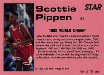 1992-93 Star Court Kings #62 Scottie Pippen Back