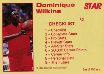 1992-93 Star Court Kings #82 Dominique Wilkins Back