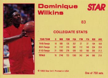 1992-93 Star Court Kings #83 Dominique Wilkins Back