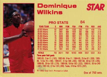 1992-93 Star Court Kings #84 Dominique Wilkins Back