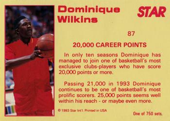 1992-93 Star Court Kings #87 Dominique Wilkins Back
