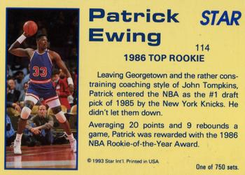 1992-93 Star Court Kings #114 Patrick Ewing Back