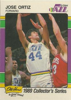 1988-89 Fleer Old Home Bread Utah Jazz #11 Jose Ortiz Front