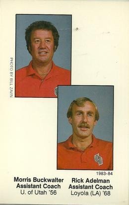 1983-84 Portland Trail Blazers Police #NNO Morris Buckwalter / Rick Adelman Front
