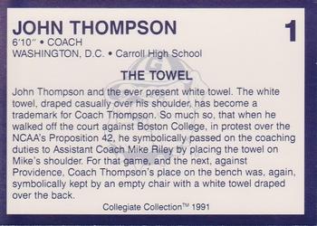 1991 Collegiate Collection Georgetown Hoyas #1 John Thompson Back