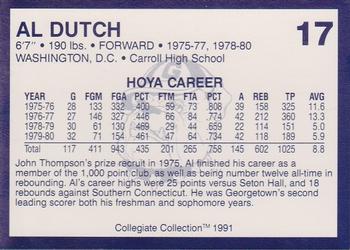1991 Collegiate Collection Georgetown Hoyas #17 Al Dutch Back