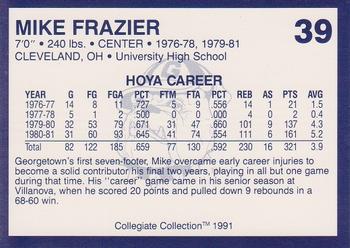 1991 Collegiate Collection Georgetown Hoyas #39 Mike Frazier Back