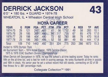 1991 Collegiate Collection Georgetown Hoyas #43 Derrick Jackson Back