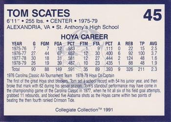 1991 Collegiate Collection Georgetown Hoyas #45 Tom Scates Back