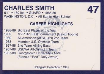 1991 Collegiate Collection Georgetown Hoyas #47 Charles Smith Back